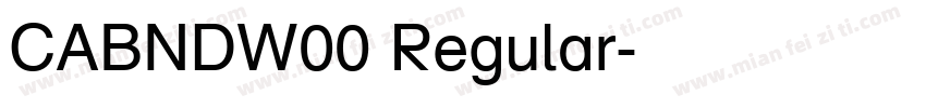 CABNDW00 Regular字体转换